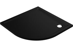 40mm Low Profile 900mm Quadrant Tray & Waste - Matt Black